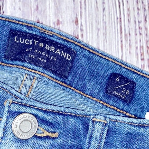 Lucky Brand jeans mid rise super skinny Ava raw hem size 6/28 ankle fit - Picture 5 of 9